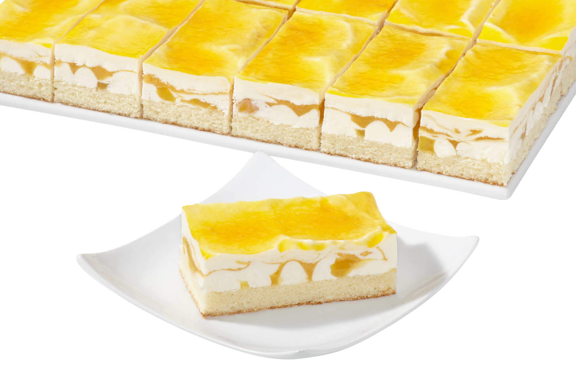 Mango-Crème-Fraîche-Schnitte 1000g
