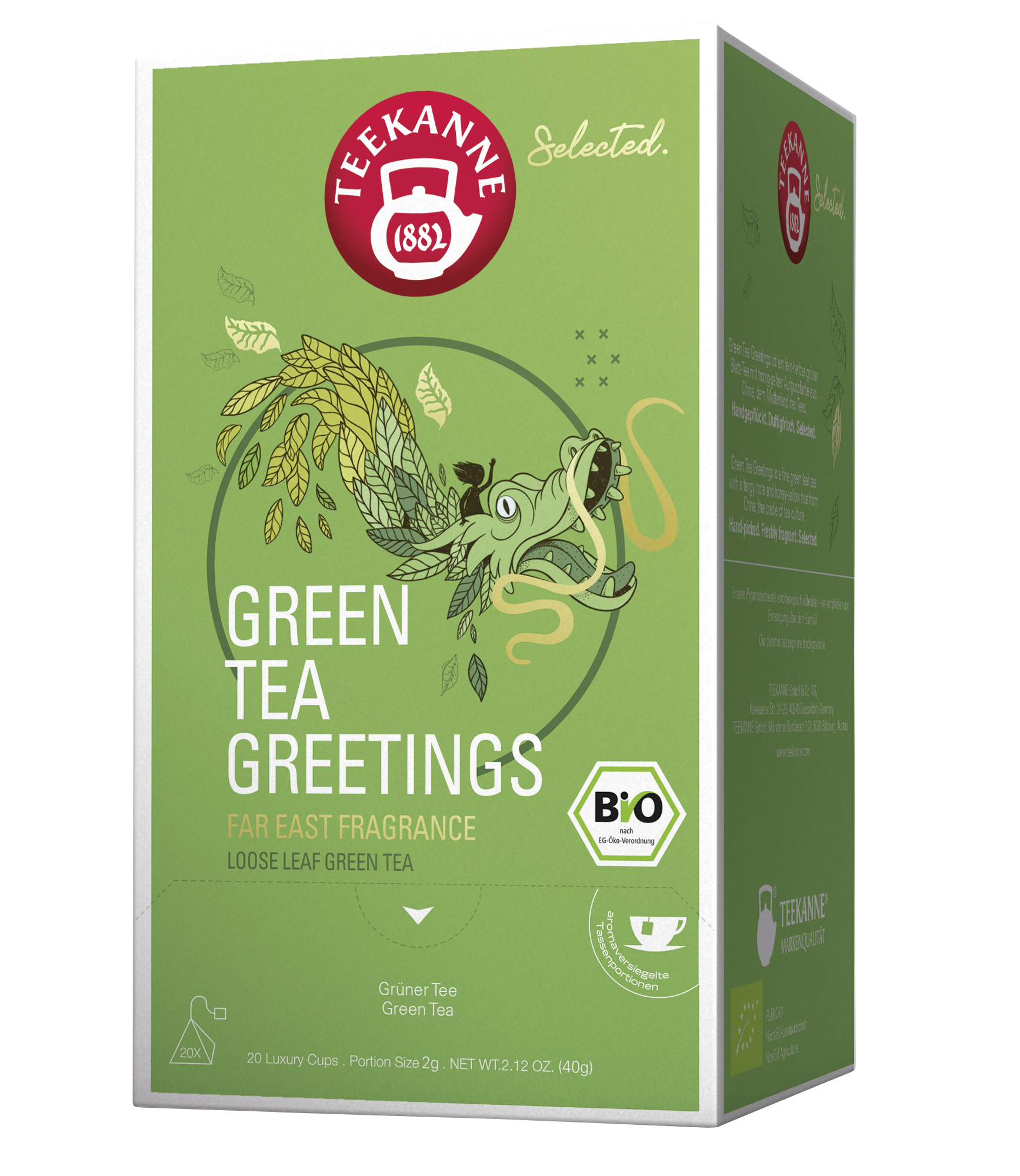 BIO Tee Luxury Cup Green Tea Greetings 20er