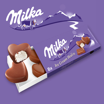 Milka Ice Cream Hearts (8 Stk) 80ml