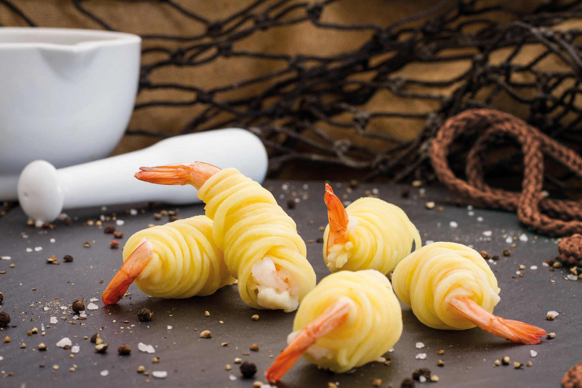 Kartoffelnest mit Garnelen 1000g | 441987.89764a8bf66a426ba7d805d1bfb0c3d1