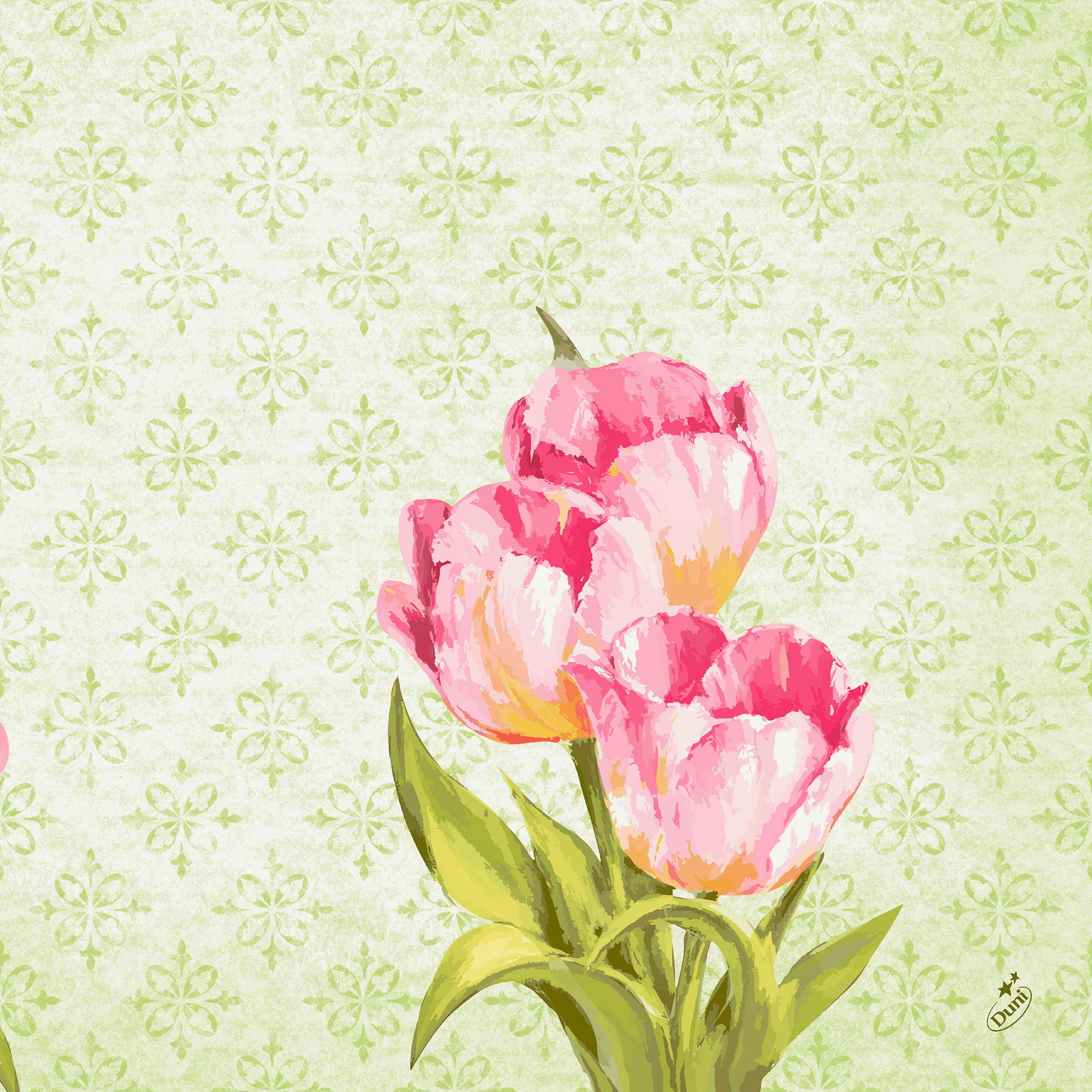 Classic-Serviette Love Tulips