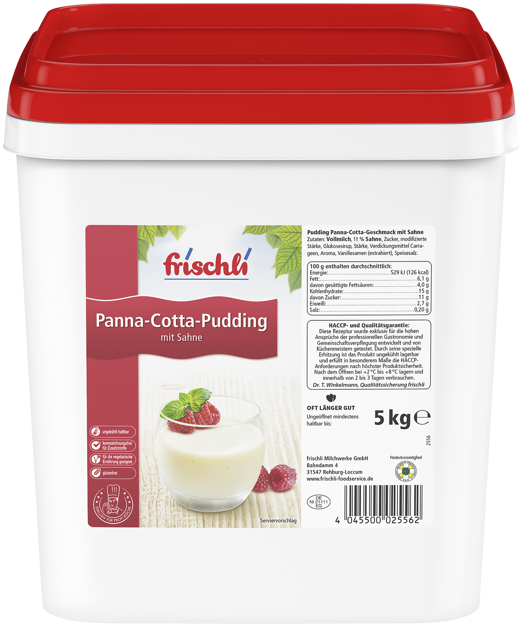 Sahne Pudding Panna Cotta 5000g