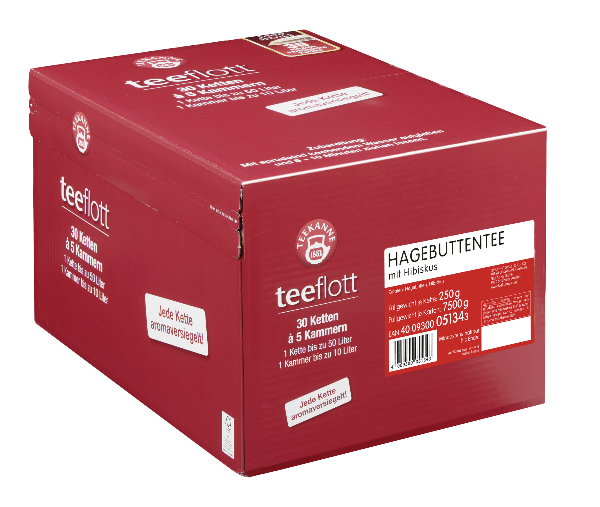 Teeflott Großfilterkette Malven-Hibiscus 250g