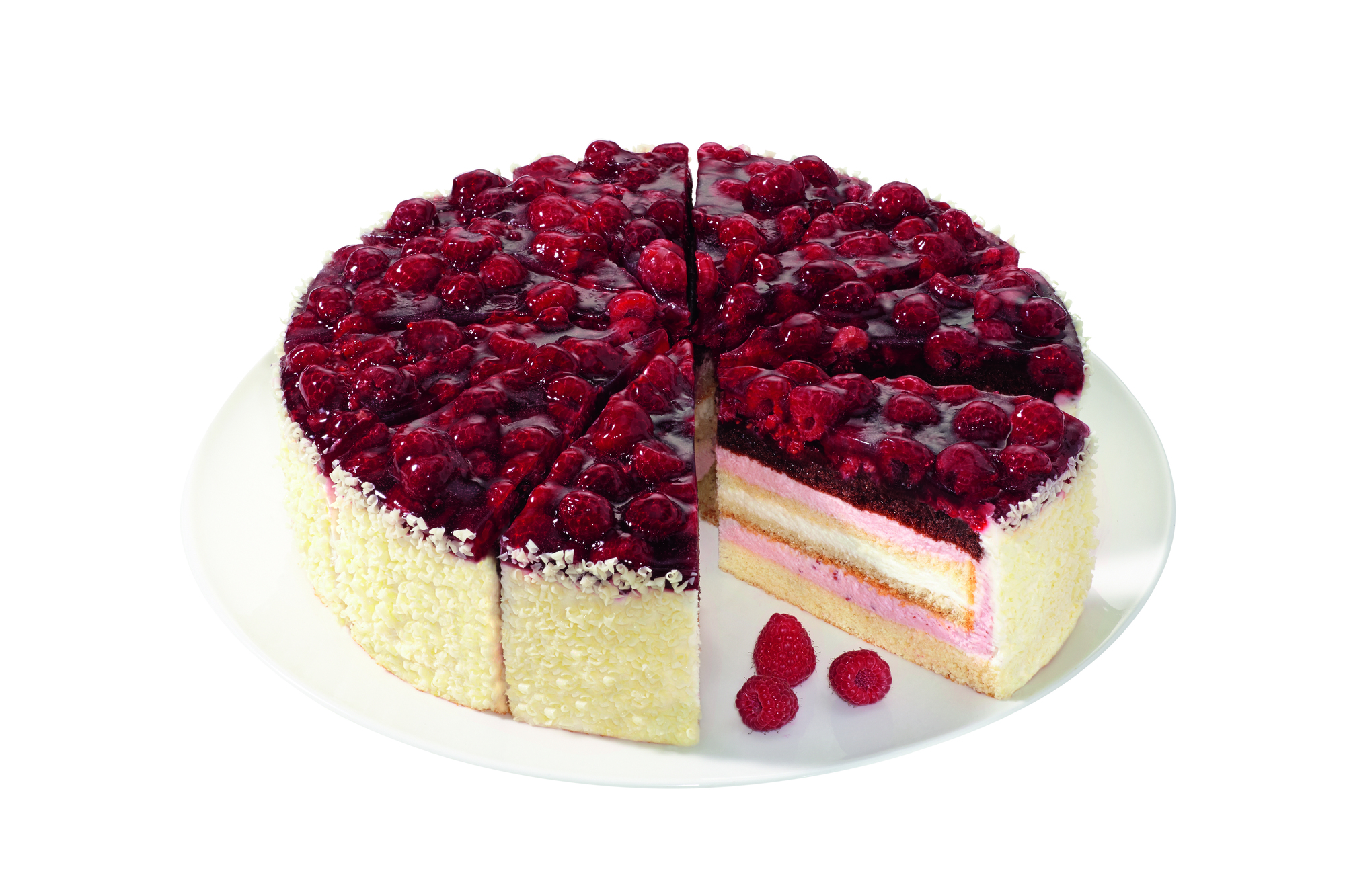 Himbeer-Joghurt-Sahne-Torte vorgeschnitten 2100g