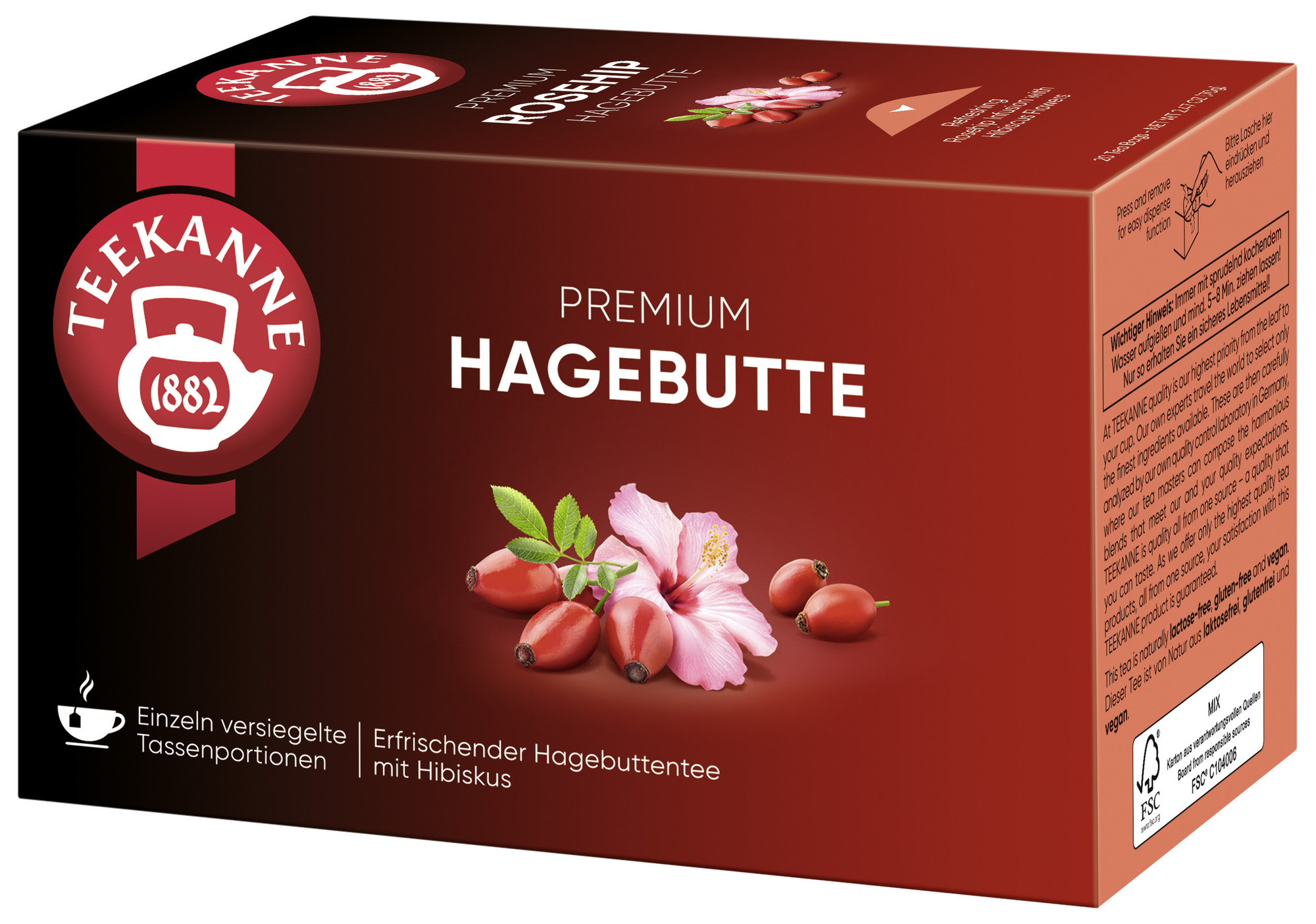 Tee Premium Hagebutte 20er