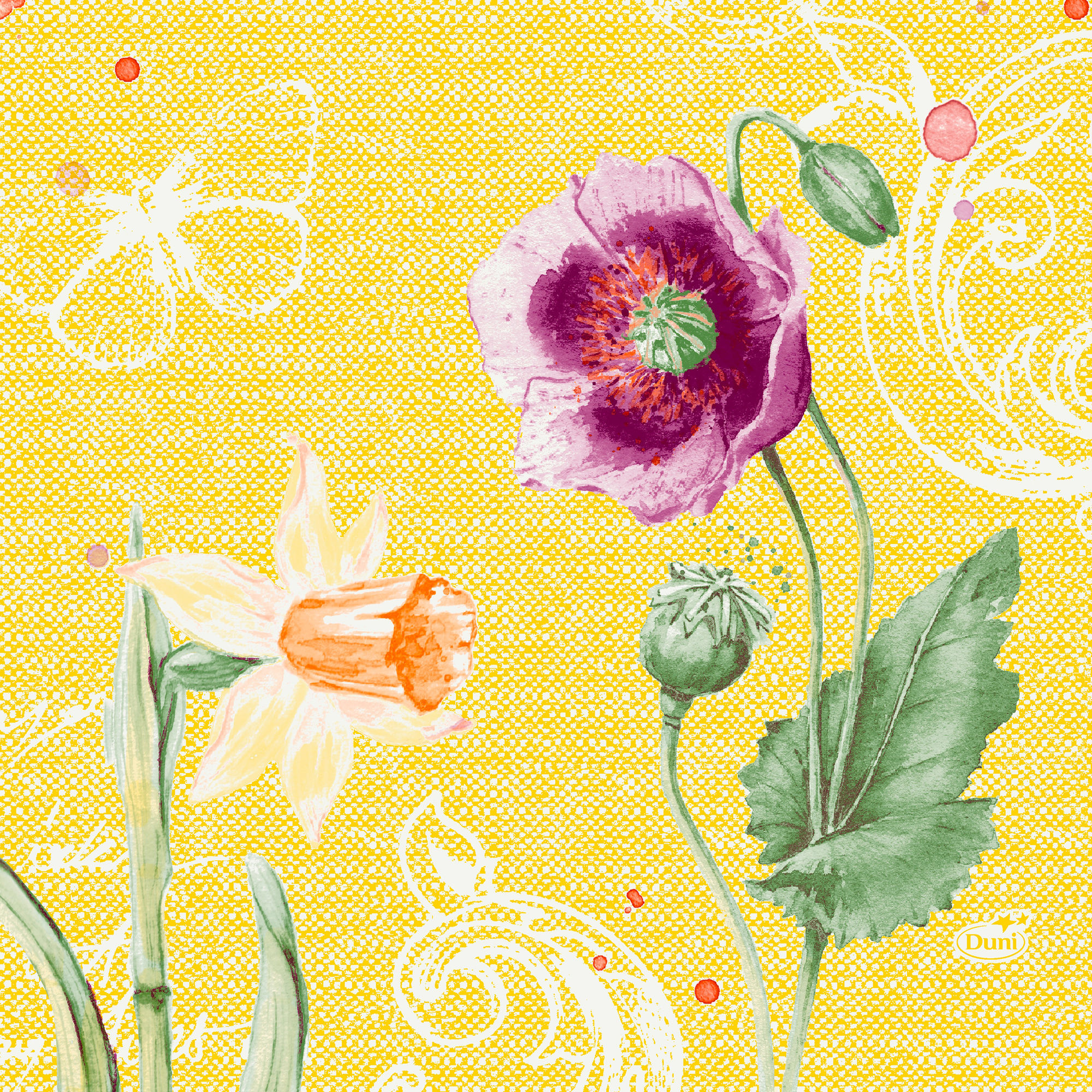 Tissue-Serviette Spring Lilies