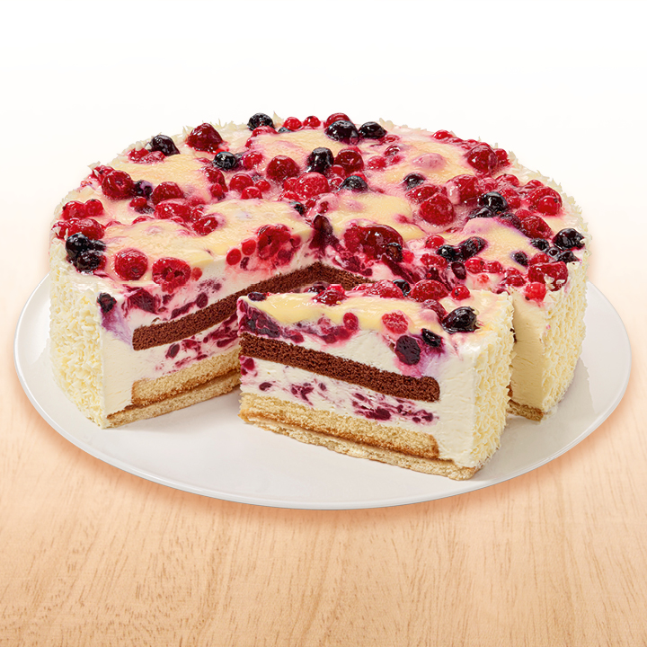 Rote Grütze Vanille Torte 2700g