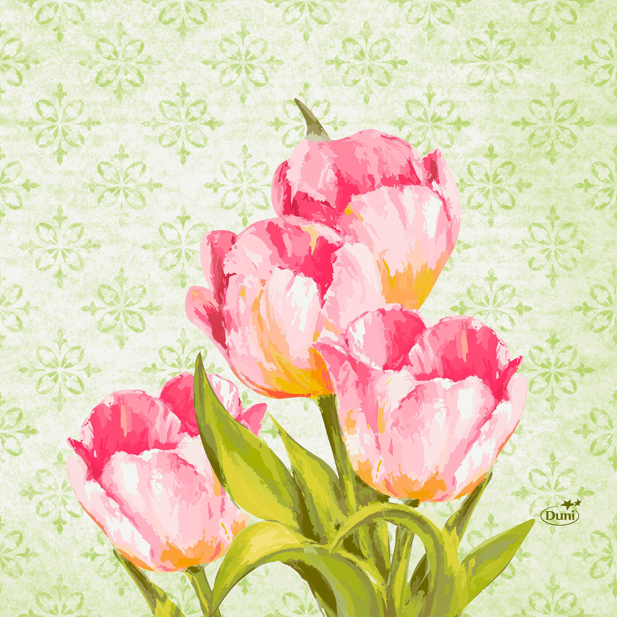 Tissue-Serviette Love Tulips