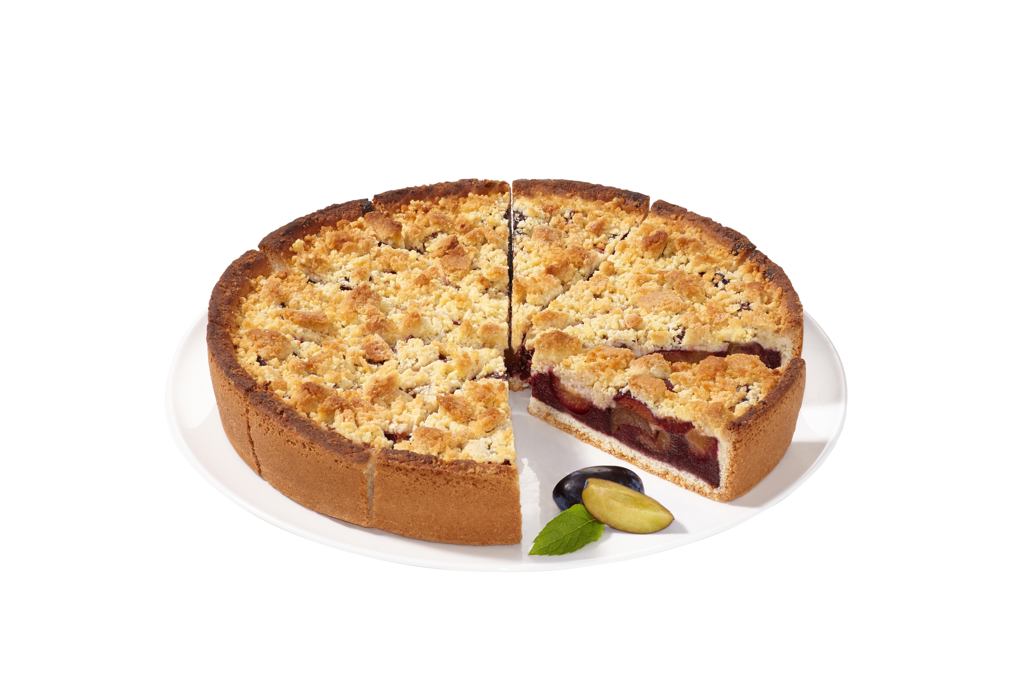 Premium Zwetschgen-Butterstreusel-Torte vorgeschnitten 2000g